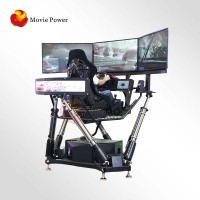 Earn Money 6 dof Racing Motion Platform Car Fashion Modern 3 Screens driving school F1 simulator Car VR Racing games for sale