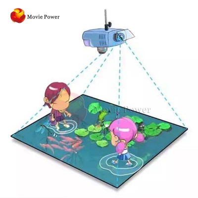 Hottest sales advertising mini interactive projector with Multifunction for kids AR trampoline games for fun