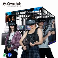 Team Multi Players 9D Virtual Reality Gun Shooting Game Machine VR Space VR Standing Motion Simulator Equipment